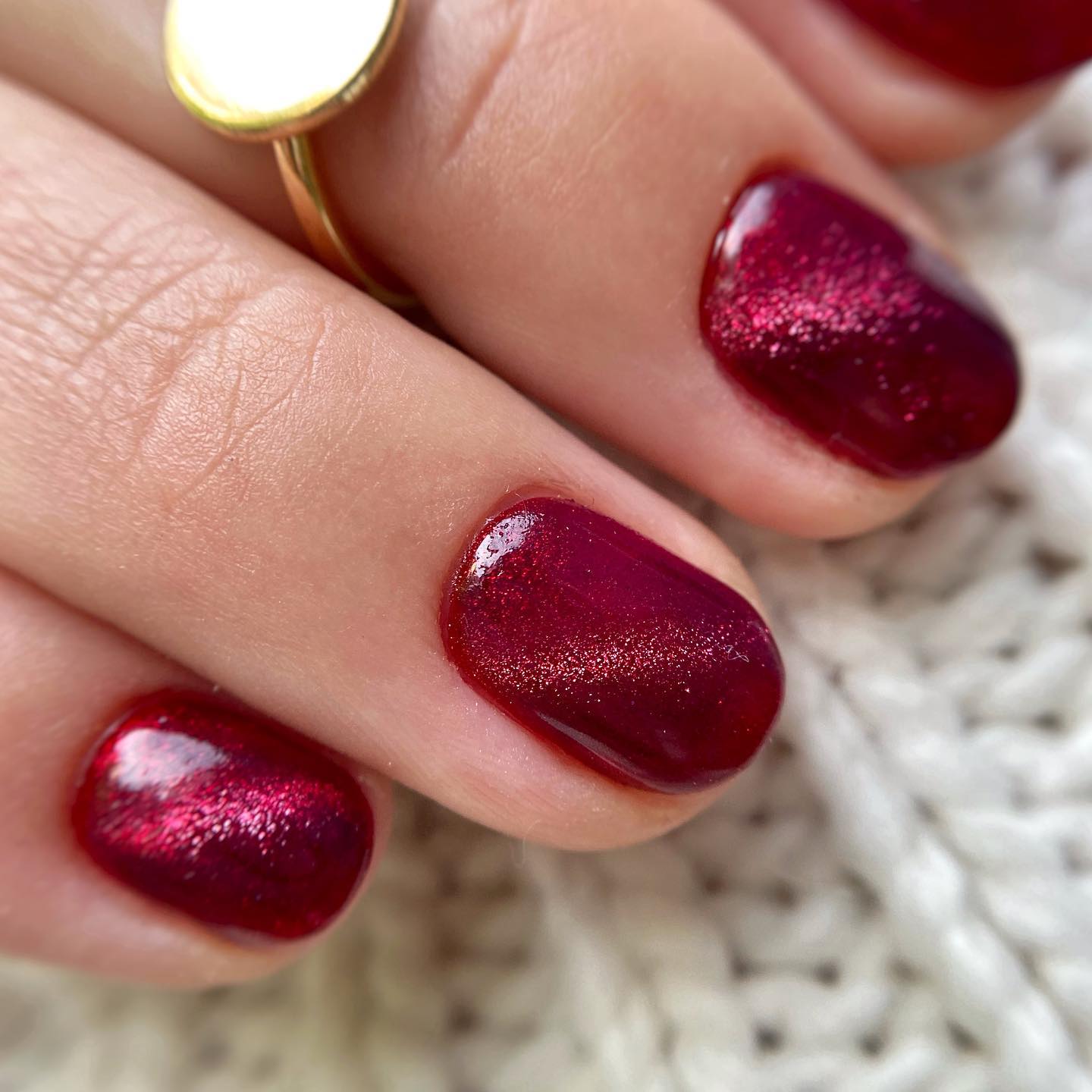 SEMILAC UV/LED Gél Lakk 7ml - 467 - HEMA FREE - Cat Eye - Red Candle Flash