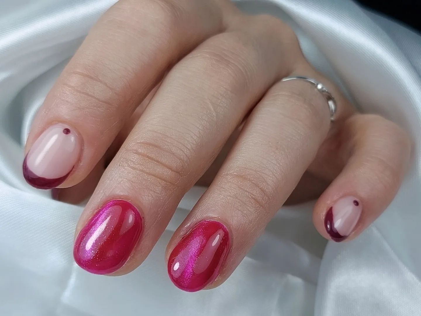 SEMILAC UV/LED Gél Lakk 7ml - 468 - HEMA FREE - Cat Eye - Pink Cosy Essentials