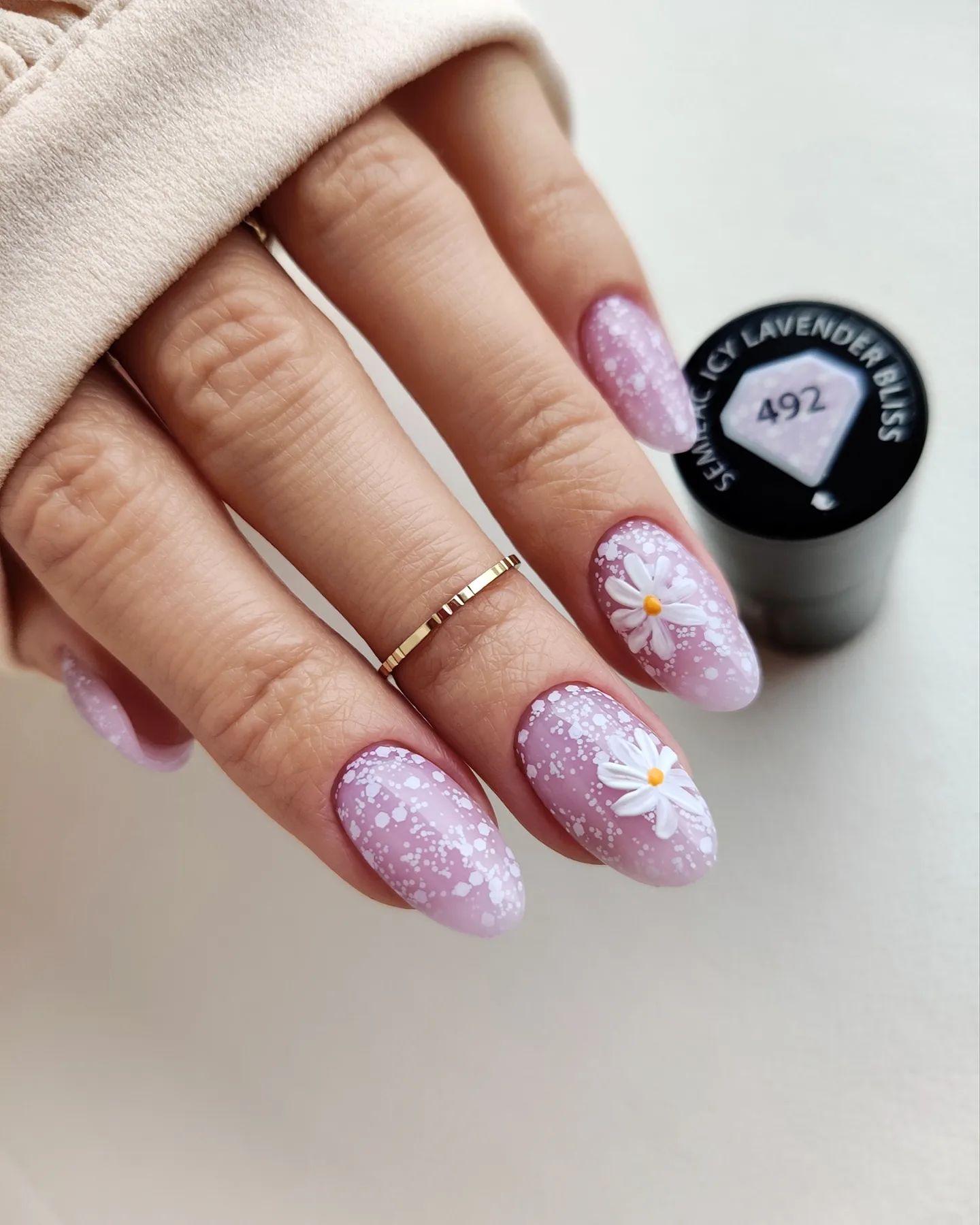 SEMILAC UV/LED Gél Lakk 7ml - 492 - HEMA FREE - Icy Lavender Bliss
