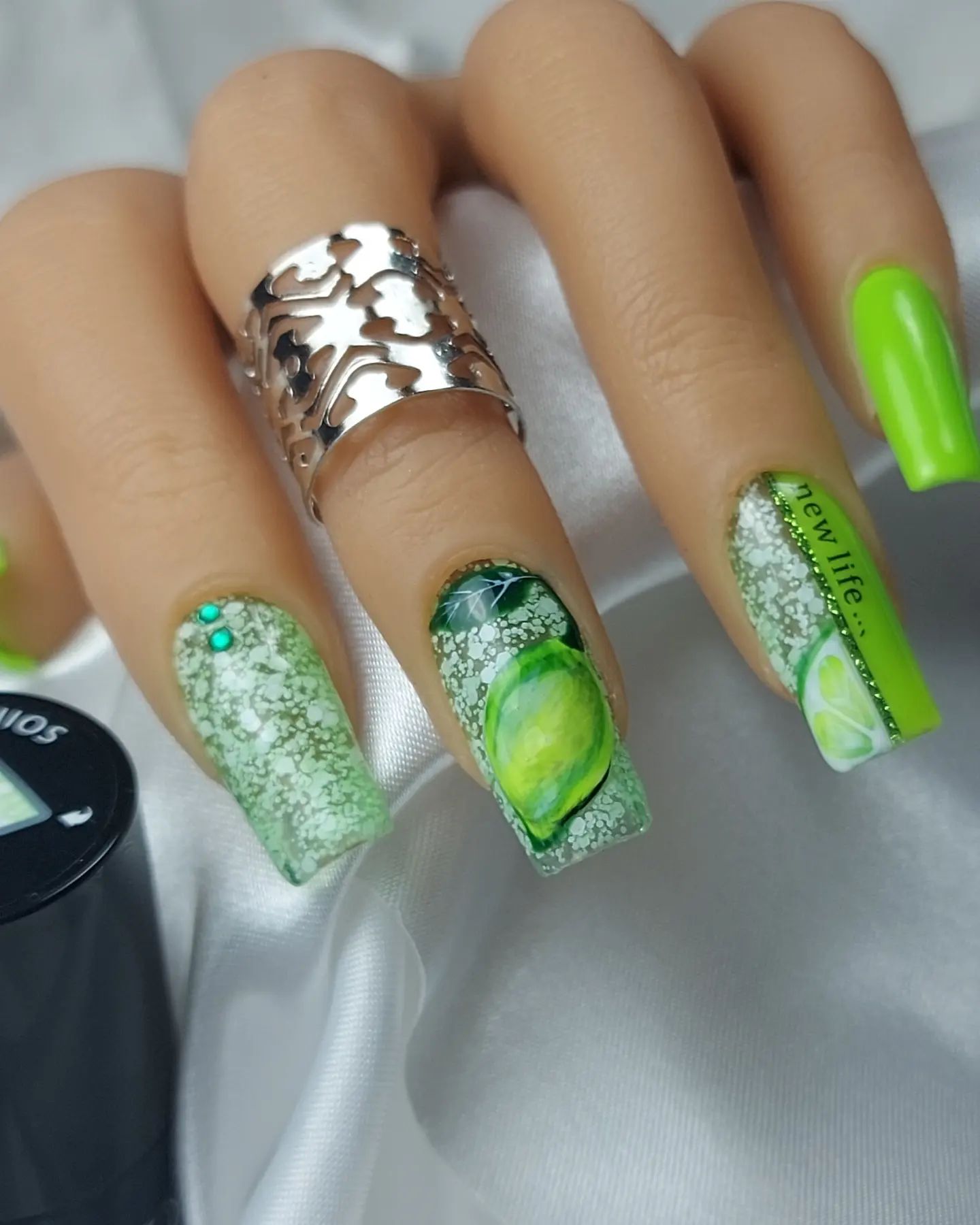 SEMILAC UV/LED Gél Lakk 7ml - 494 - HEMA FREE - Frozen Pistachios