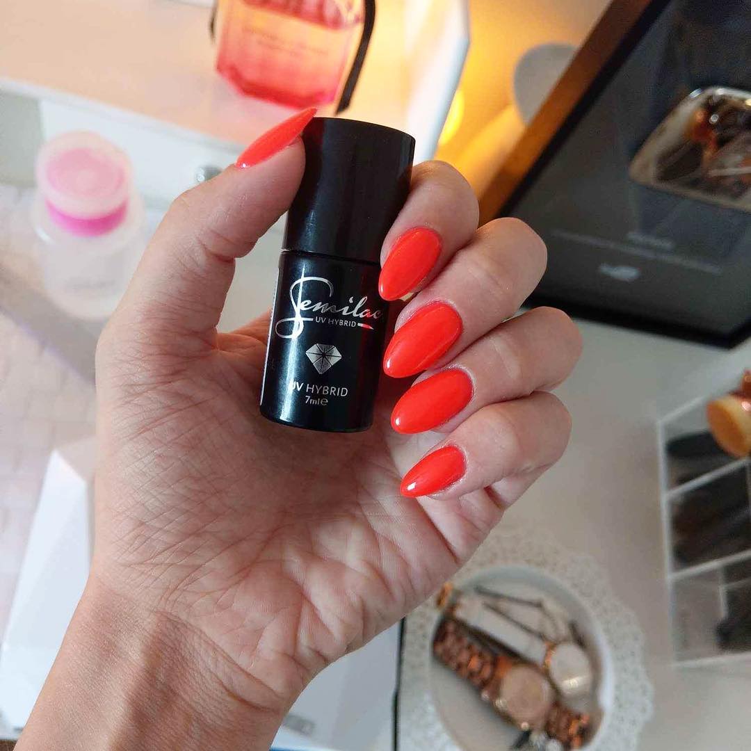SEMILAC UV/LED Gél Lakk 7ml - 518 - SemiBeats Neon Orange