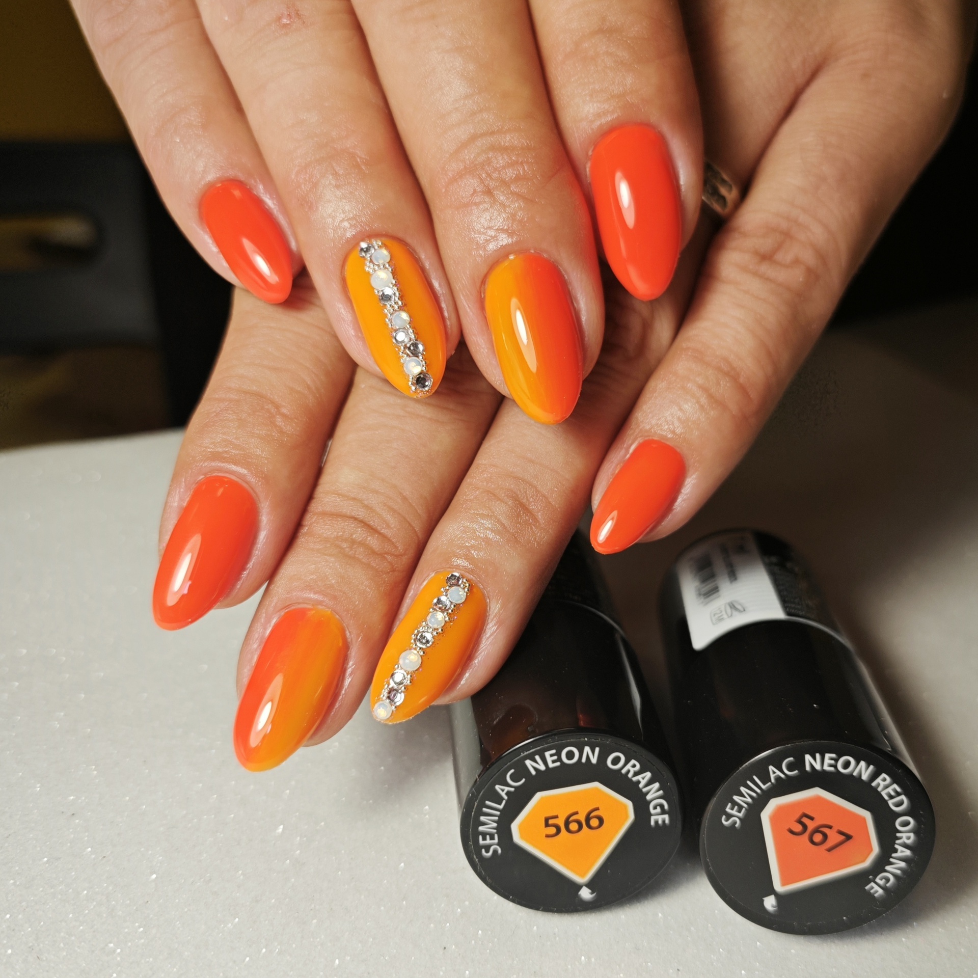 SEMILAC UV/LED Gél Lakk 7ml - 566 - Neon Orange