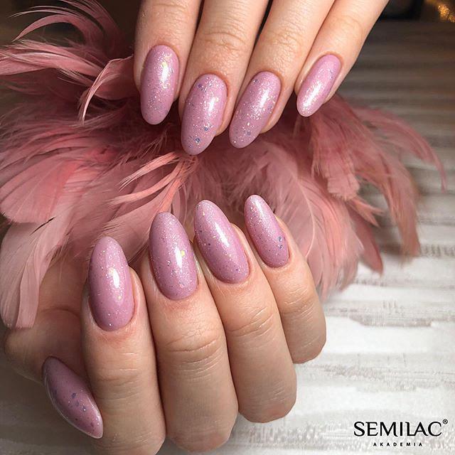 SEMILAC Vitamin Extend 5in1 - 7 ml - No. 805 Glitter Dirty Nude Rose