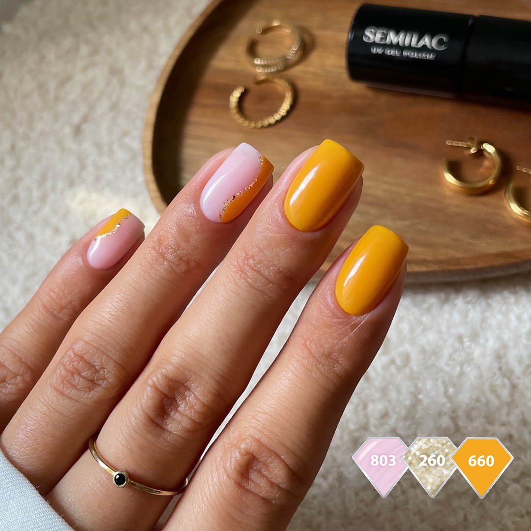 SEMILAC UV/LED Gél Lakk 7ml - 660 - Honey Ritual - WELLBEING kollekció