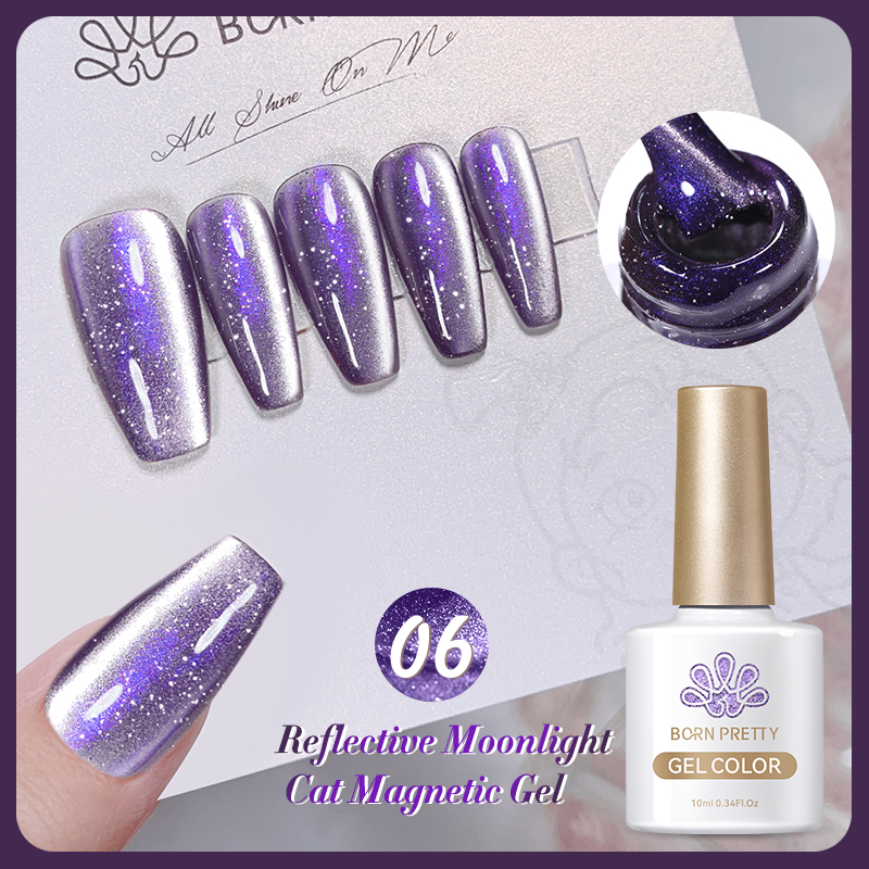 Born Pretty Reflective Moonlight Cat Magnetic UV/LED gél lakk 10 ml - RM06