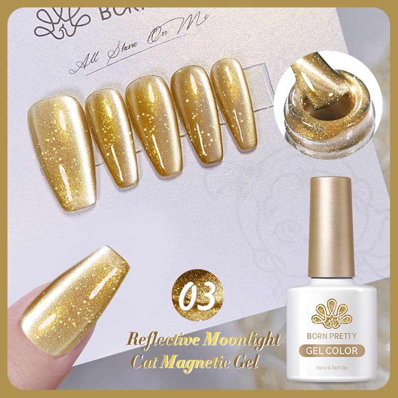 Born Pretty Reflective Moonlight Cat Magnetic UV/LED gél lakk 10 ml - RM03