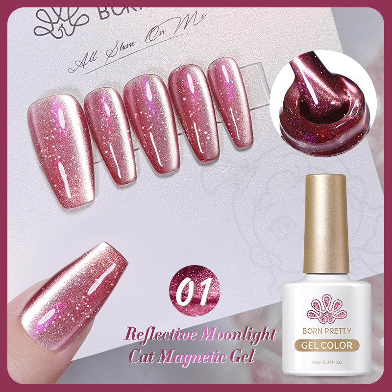 Born Pretty Reflective Moonlight Cat Magnetic UV/LED gél lakk 10 ml - RM01