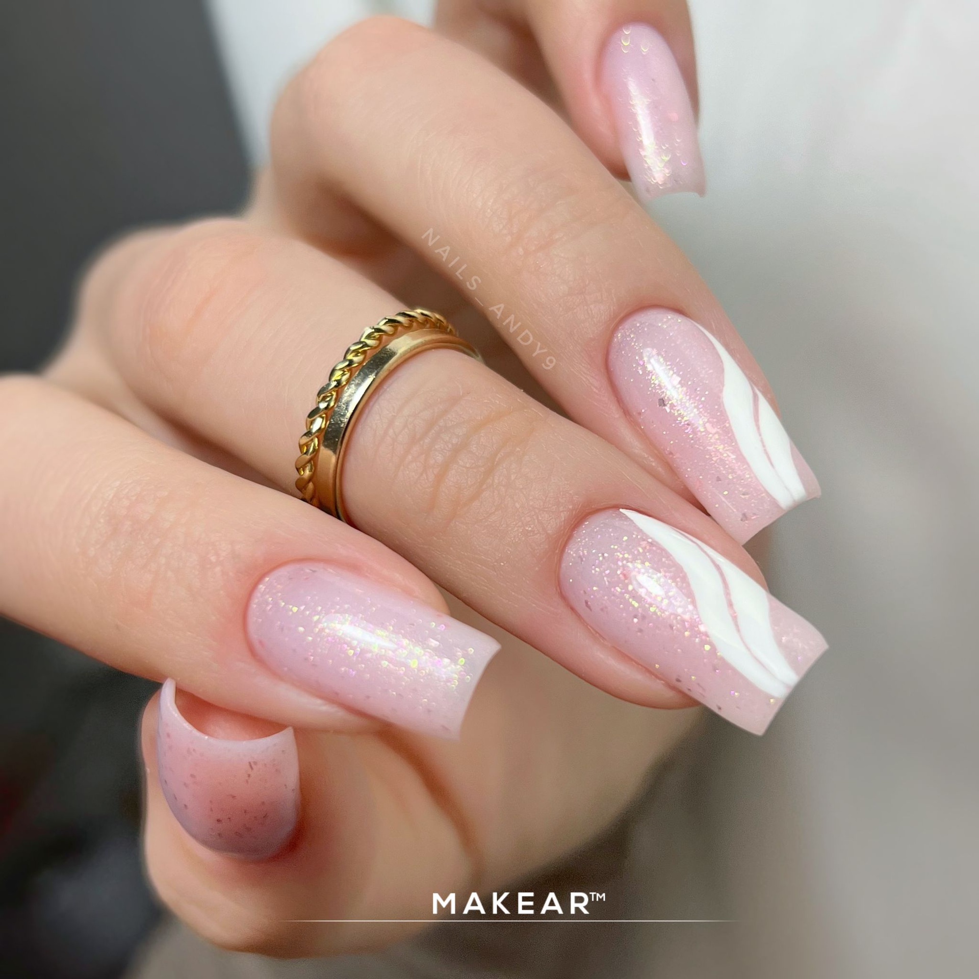 MAKEAR Gel&Go Builder Gél No.GG21 Glitter Ice Pink 50ml
