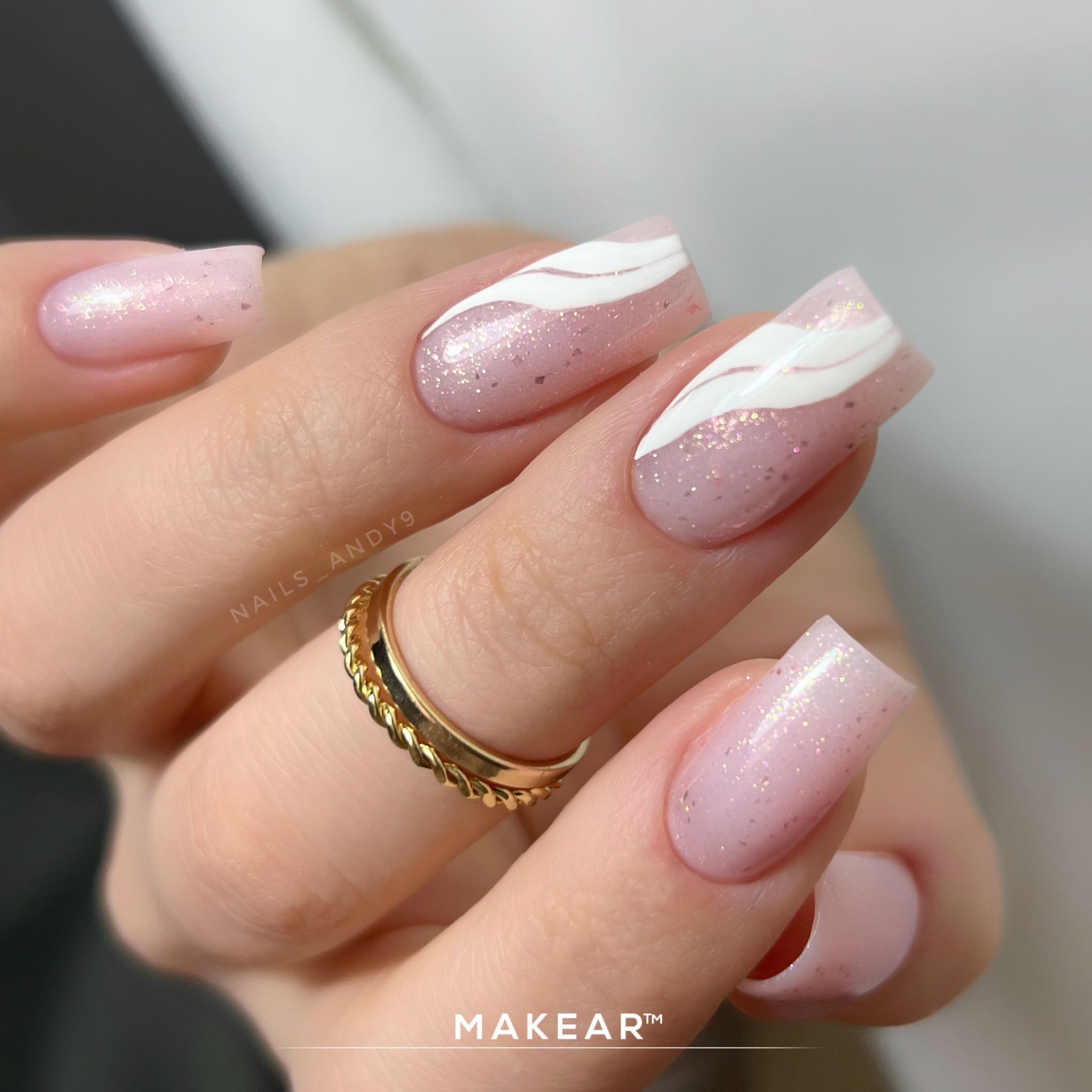 MAKEAR Gel&Go Builder Gél No.GG21 Glitter Ice Pink 50ml
