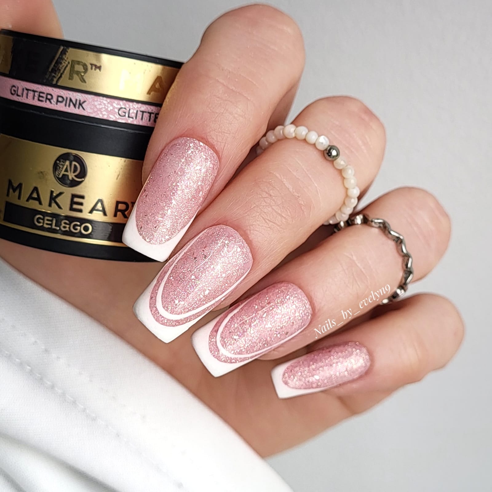 MAKEAR Gel&Go Builder Gél No.GG22 Pink Glitter 50ml