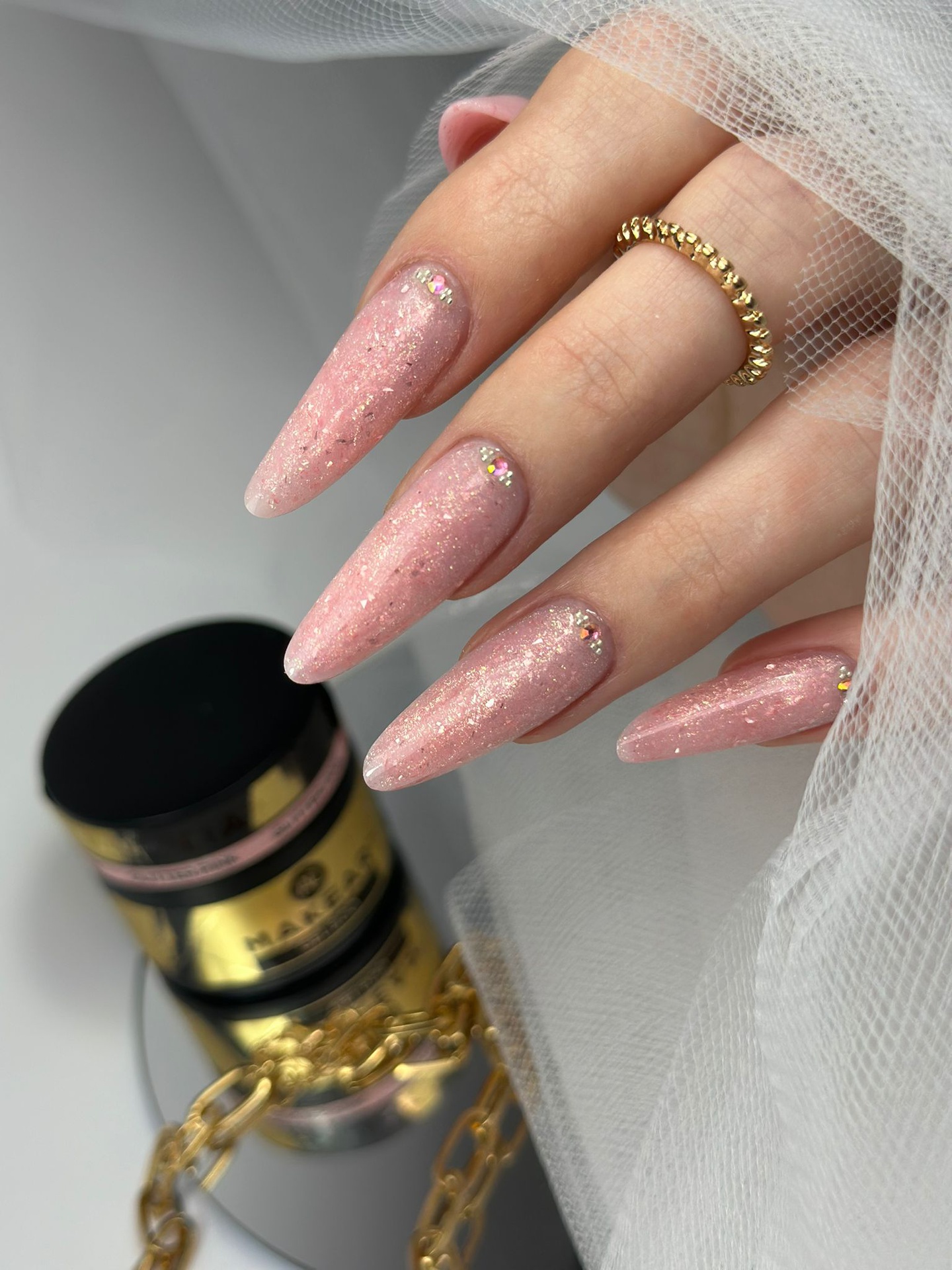 MAKEAR Gel&Go Builder Gél No.GG22 Pink Glitter 50ml