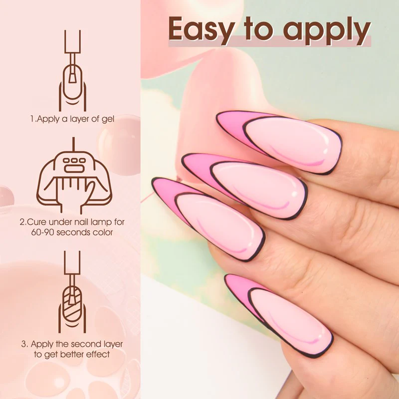 Venalisa 6 db-os UV/LED Gél lakk szett - 2207 - Pink Hema Free