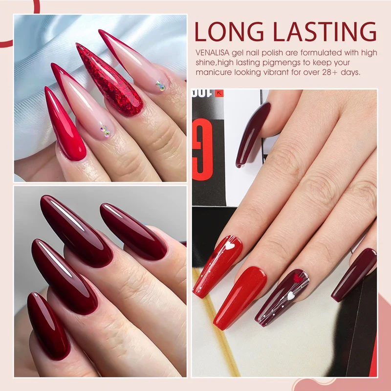 Venalisa 6 db-os UV/LED Gél lakk szett - 2205 - XMAS Red