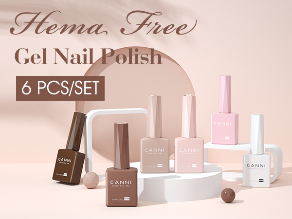 CANNI HEMA FREE UV/LED gél lakk szett 6x9ml - 2321