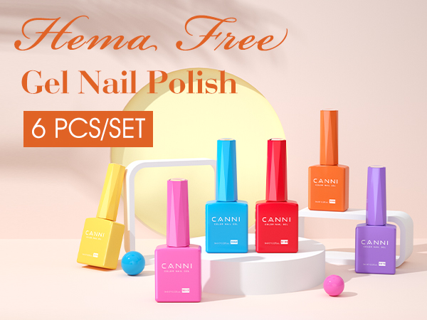 CANNI HEMA FREE UV/LED gél lakk szett 6x9ml - 2322