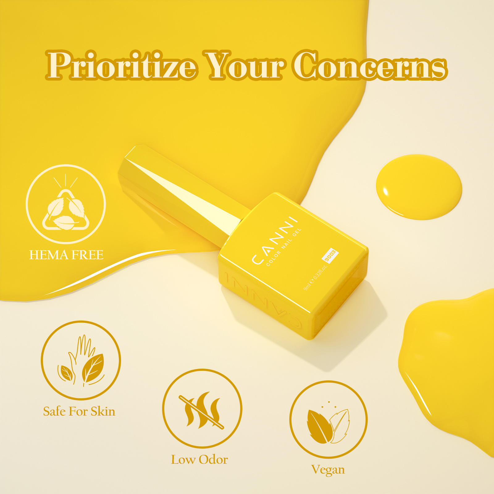 CANNI HEMA FREE UV/LED gél lakk szett 6x9ml - 2322