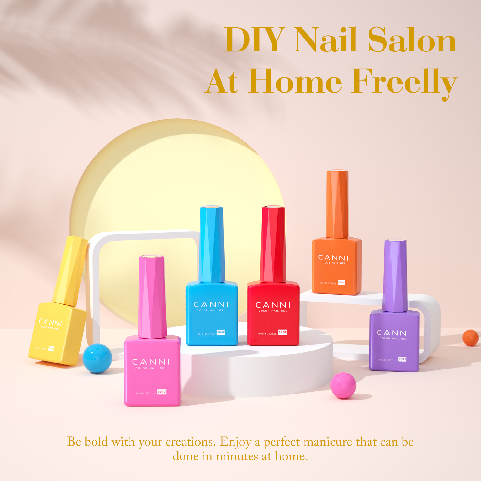 CANNI HEMA FREE UV/LED gél lakk szett 6x9ml - 2322