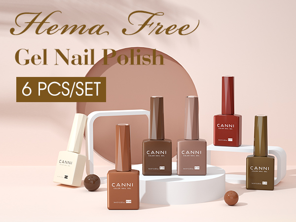 CANNI HEMA FREE UV/LED gél lakk szett 6x9ml - 2326