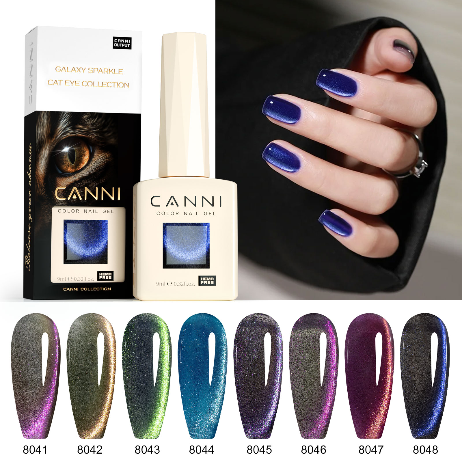 CANNI HEMA FREE  szett 8x9ml - No.06 - Starry Sky Miracle Collection