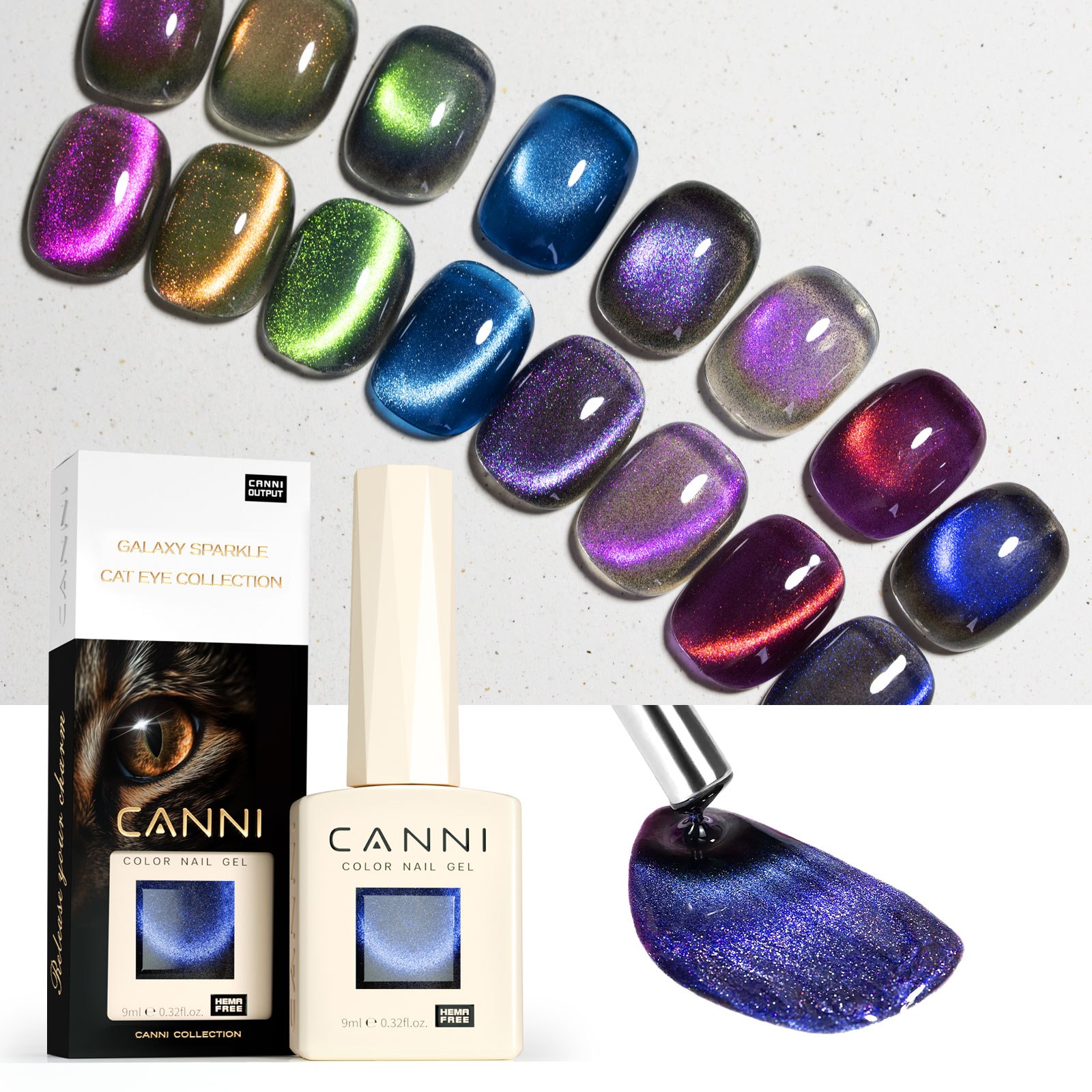 CANNI HEMA FREE  szett 8x9ml - No.06 - Starry Sky Miracle Collection