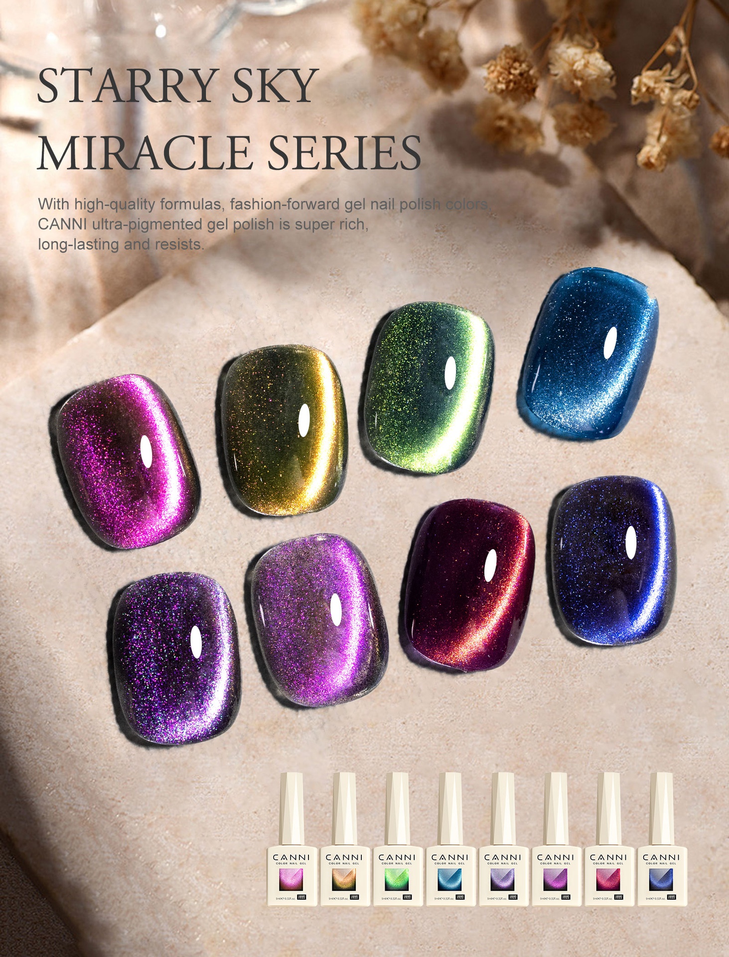 CANNI HEMA FREE  szett 8x9ml - No.06 - Starry Sky Miracle Collection