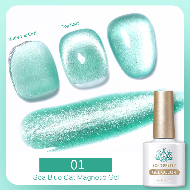 Born Pretty Sea Blue Cat Magnetic UV/LED gél lakk 10 ml - SB01