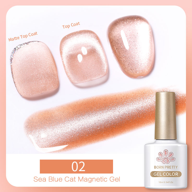 Born Pretty Sea Blue Cat Magnetic UV/LED gél lakk 10 ml - SB02