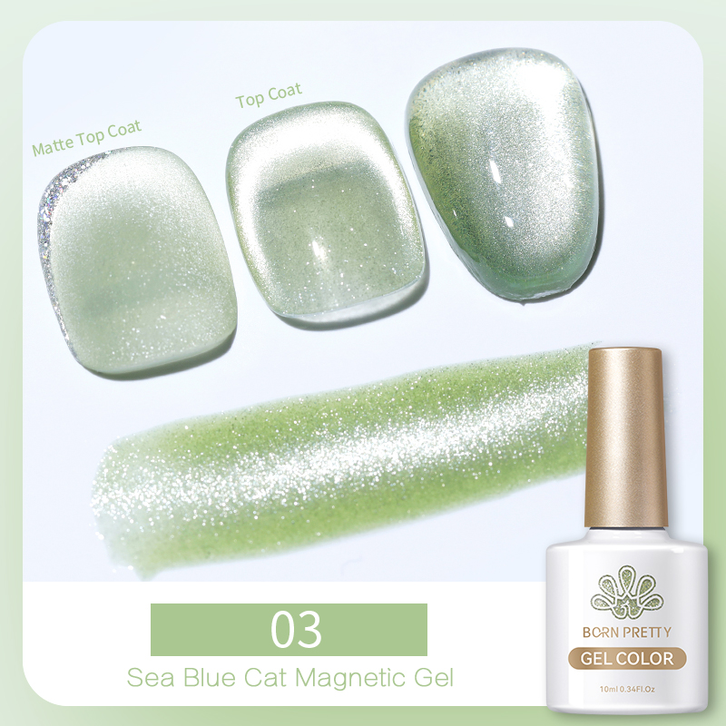 Born Pretty Sea Blue Cat Magnetic UV/LED gél lakk 10 ml - SB03