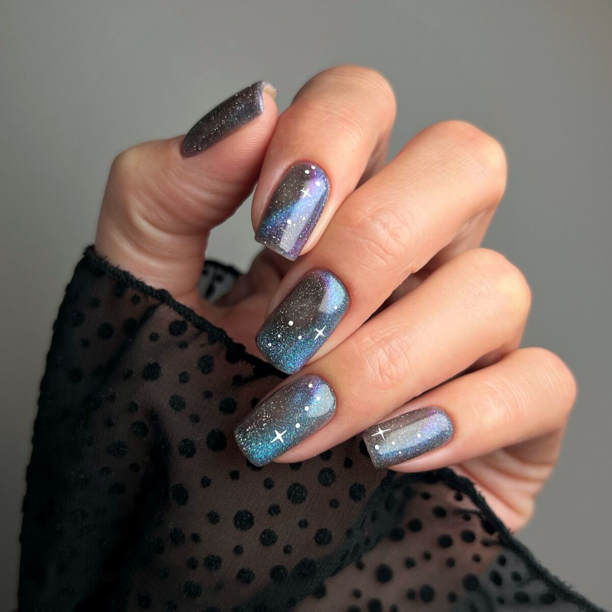 SEMILAC UV/LED Gél Lakk 7ml - 828 - Cat Eye - Grey Holo
