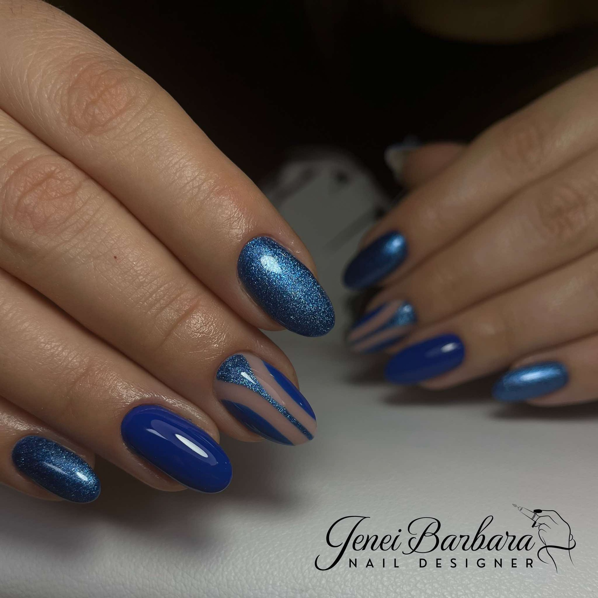 SEMILAC UV/LED Gél Lakk 7ml - 466 - HEMA FREE - Cat Eye - Blue Silk Pyjamas