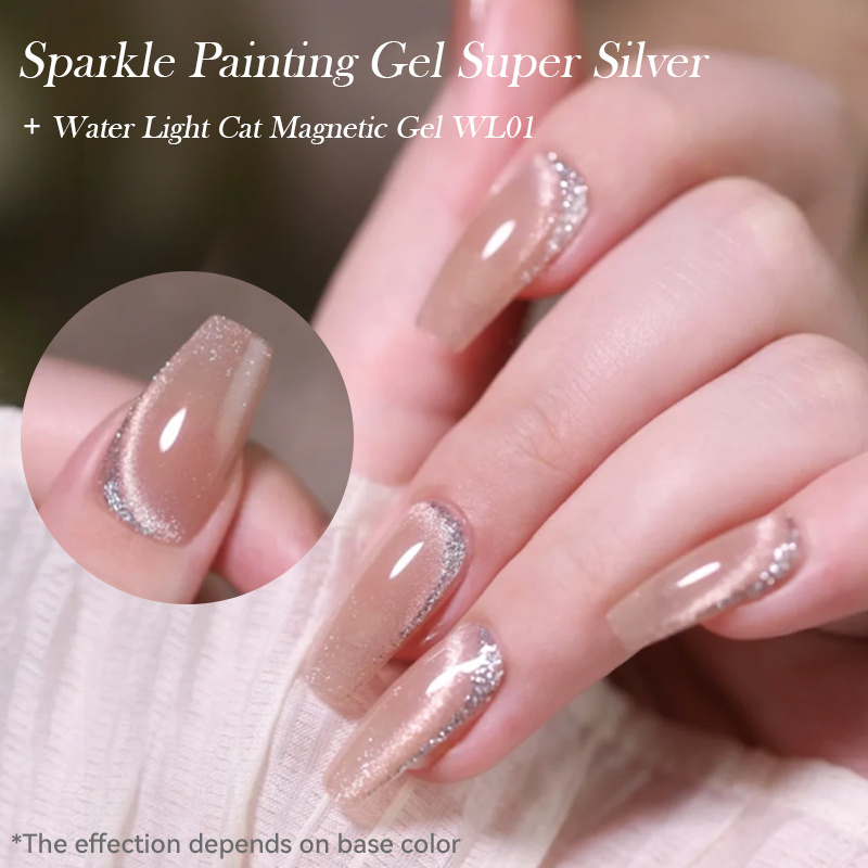 Born Pretty Sparkle Painting Gel 5ml - No.01 Super Silver