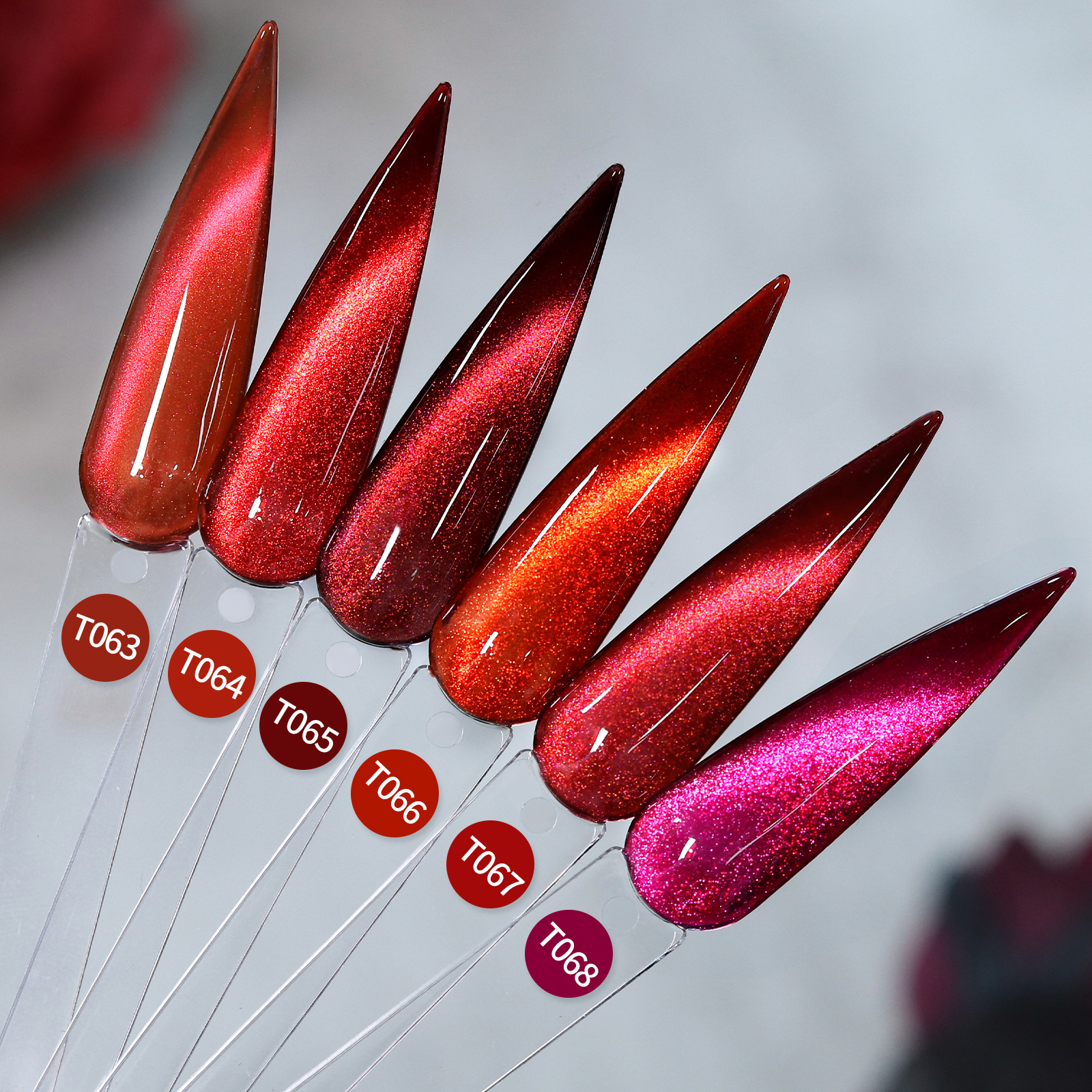 BORN PRETTY PRO UV/LED gél lakk 15 ml - T073 - Red Cat Magnetic Gel