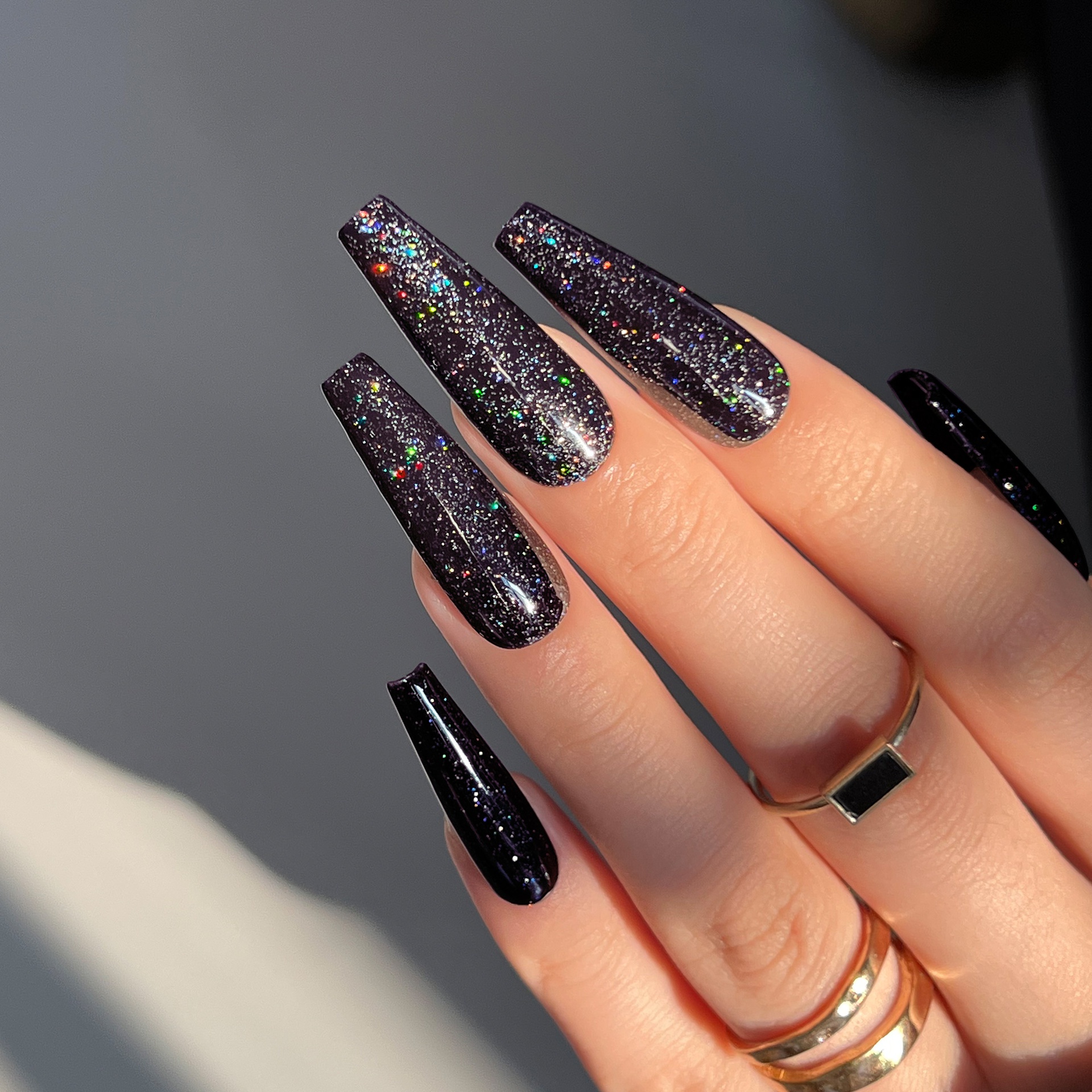 Born Pretty Pro UV/LED HEMA FREE gél lakk 15 ml - C063 - Holo Black Shimmer