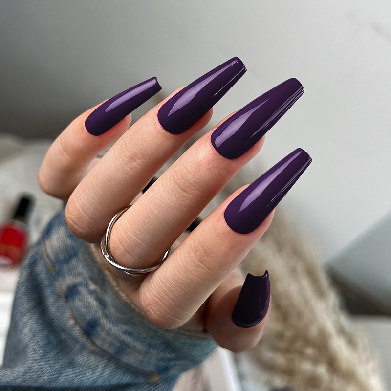 Born Pretty Pro UV/LED HEMA FREE gél lakk 15 ml - C121 - Dark Purple