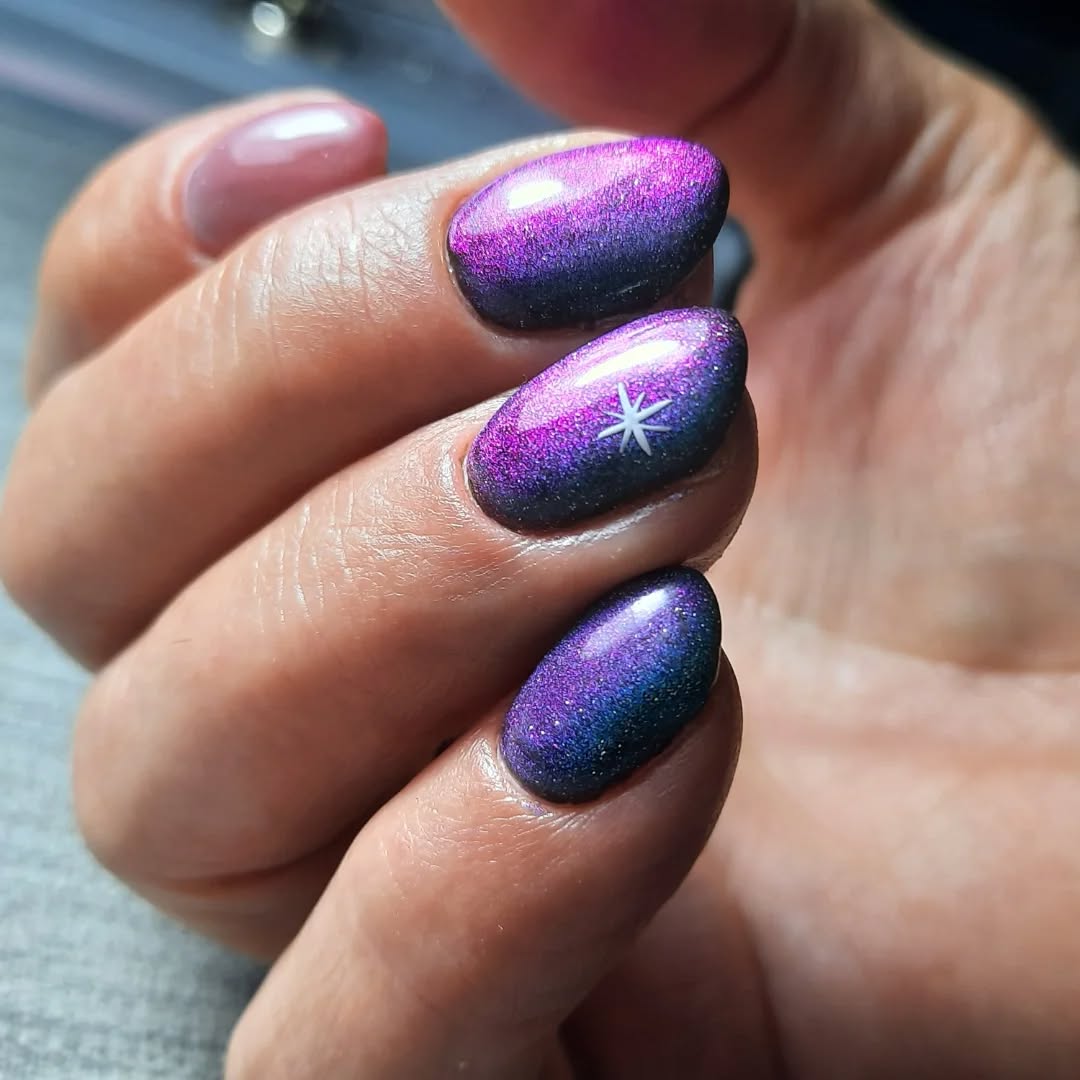 SEMILAC UV/LED Gél Lakk 7ml - 828 - Cat Eye - Grey Holo
