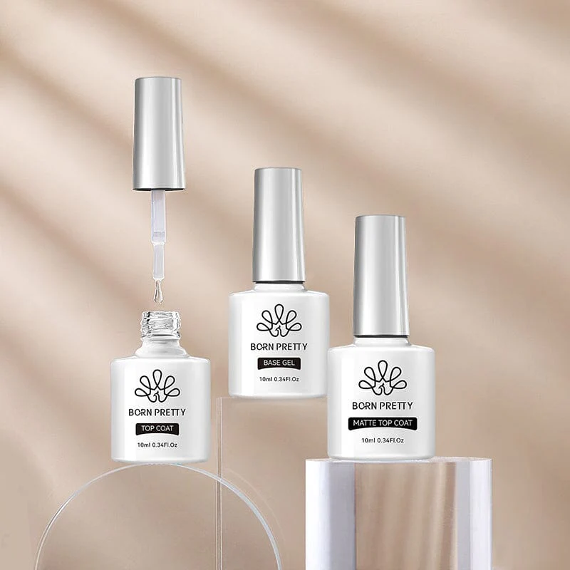 Born Pretty Base + Reinforcement Base + Super Top szett - 3x10 ml
