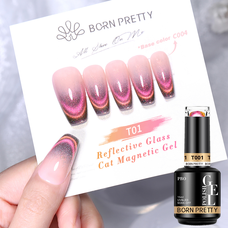 BORN PRETTY PRO UV/LED gél lakk 15 ml - T001 - Rainbow Reflective