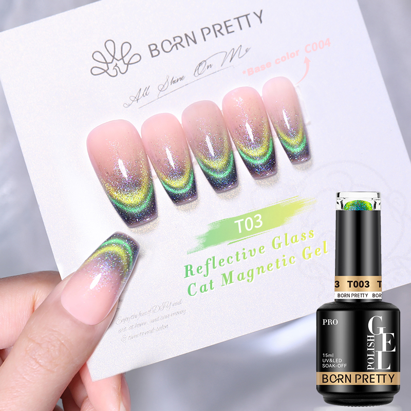 BORN PRETTY PRO UV/LED gél lakk 15 ml - T003 - Rainbow Reflective