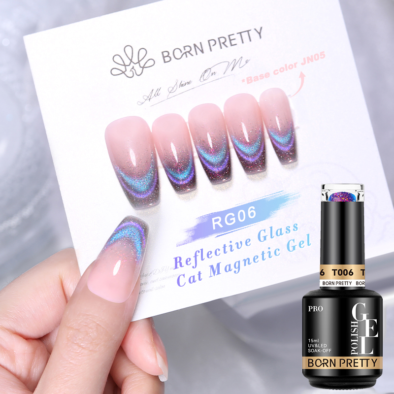 BORN PRETTY PRO UV/LED gél lakk 15 ml - T006 - Rainbow Reflective