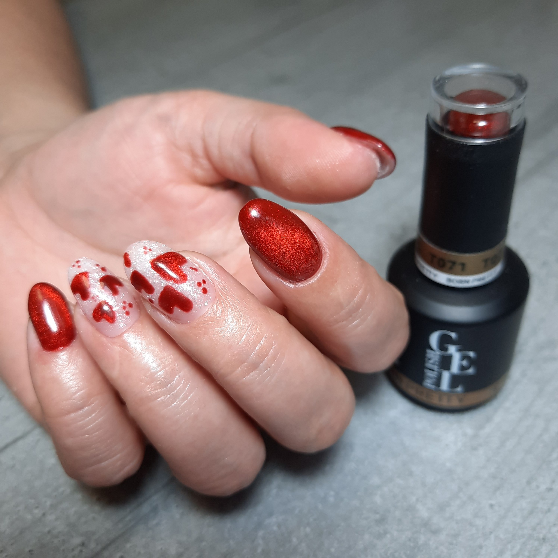 BORN PRETTY PRO UV/LED gél lakk 15 ml - T071 - Red Cat Magnetic Gel