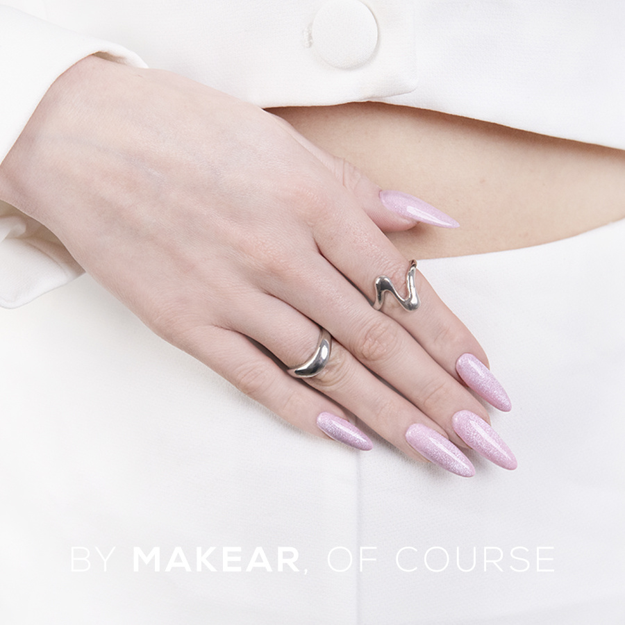 MAKEAR No Wipe Top 8 ml - Cat Eye Silver