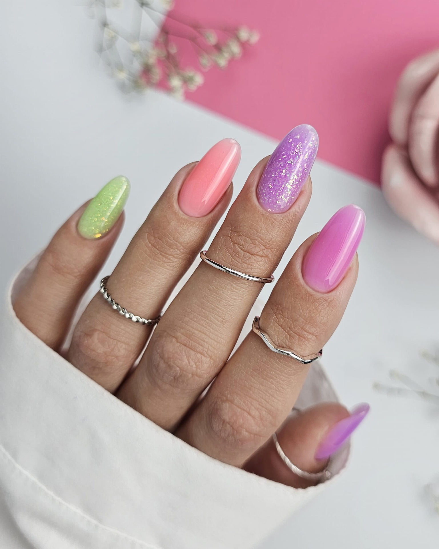 CLARESA UV/LED Brush Easy Gel 5g - Glitter Pistachio