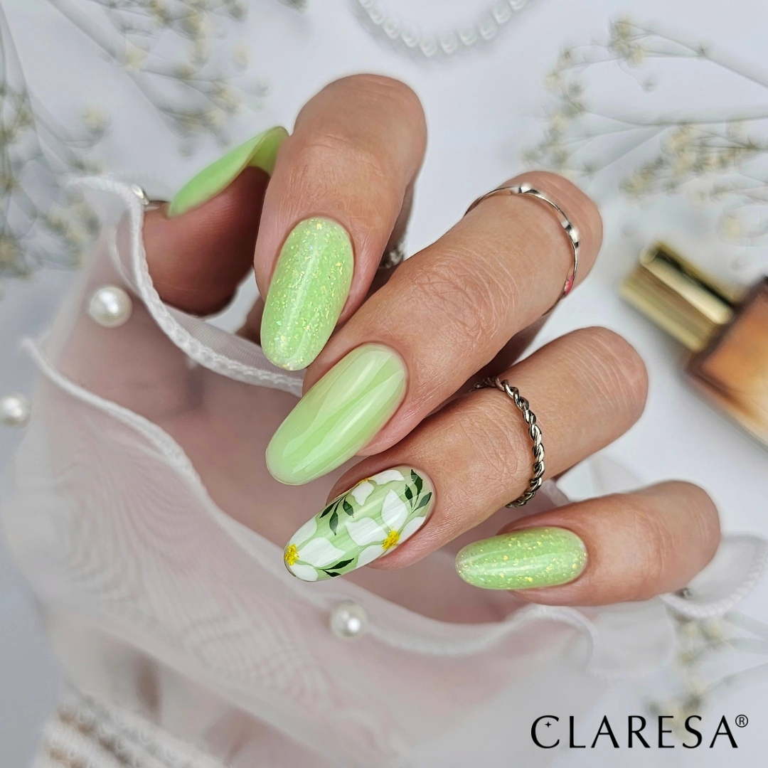 CLARESA UV/LED Brush Easy Gel 5g - Glitter Pistachio