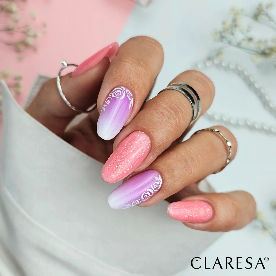 CLARESA UV/LED Brush Easy Gel 5g - Glitter Peach