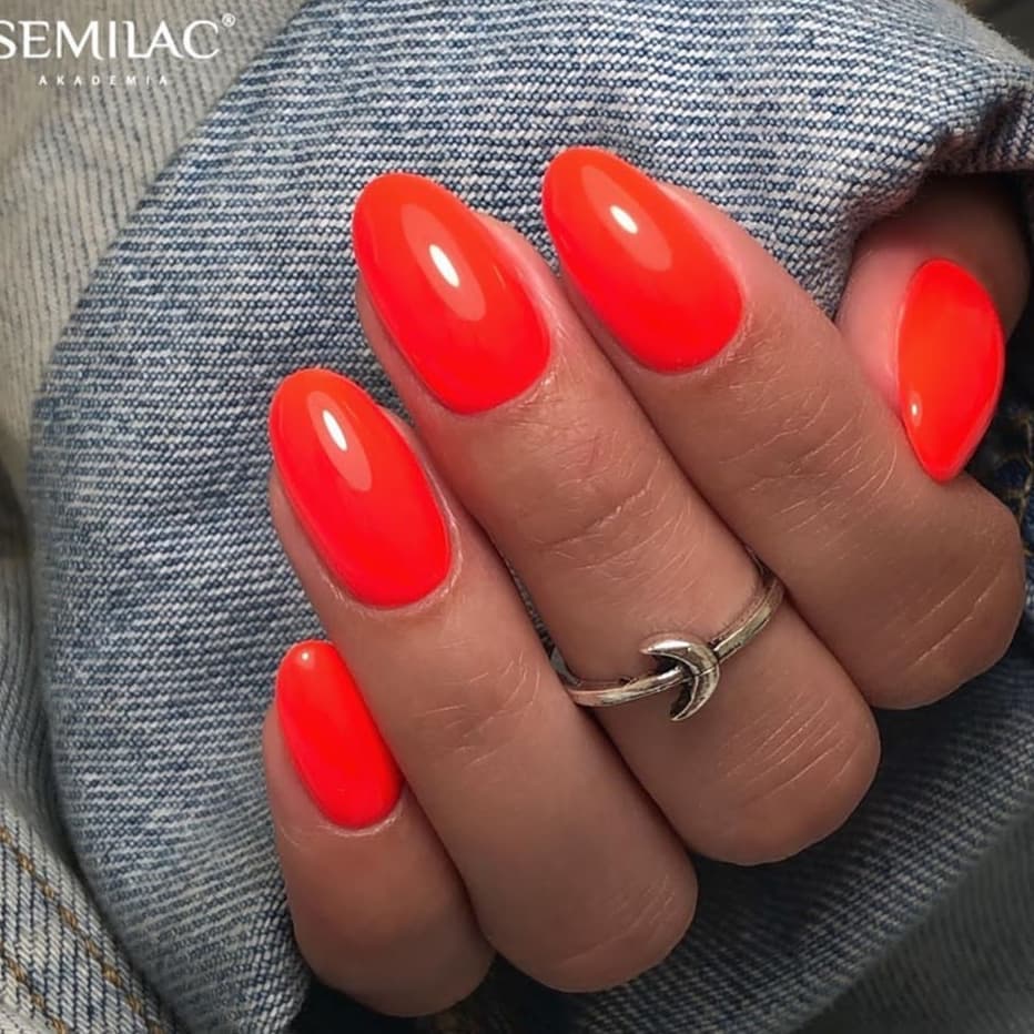 SEMILAC UV/LED Gél Lakk 7ml - 567 - Neon Red Orange