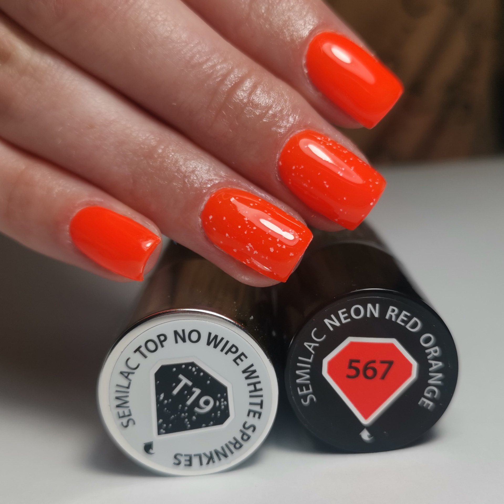 SEMILAC UV/LED Gél Lakk 7ml - 567 - Neon Red Orange