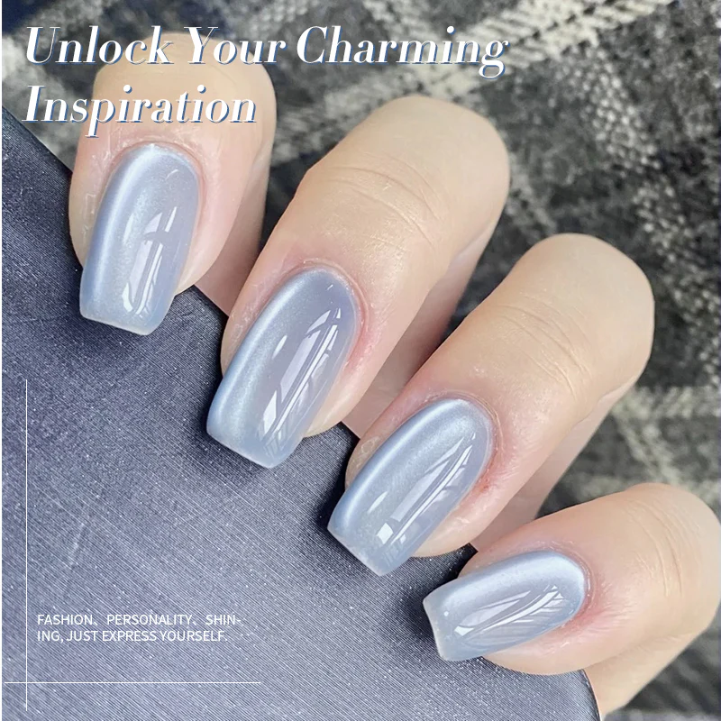 Born Pretty Cat Magnetic UV/LED gél lakk 10 ml - MY129 - Haze Blue