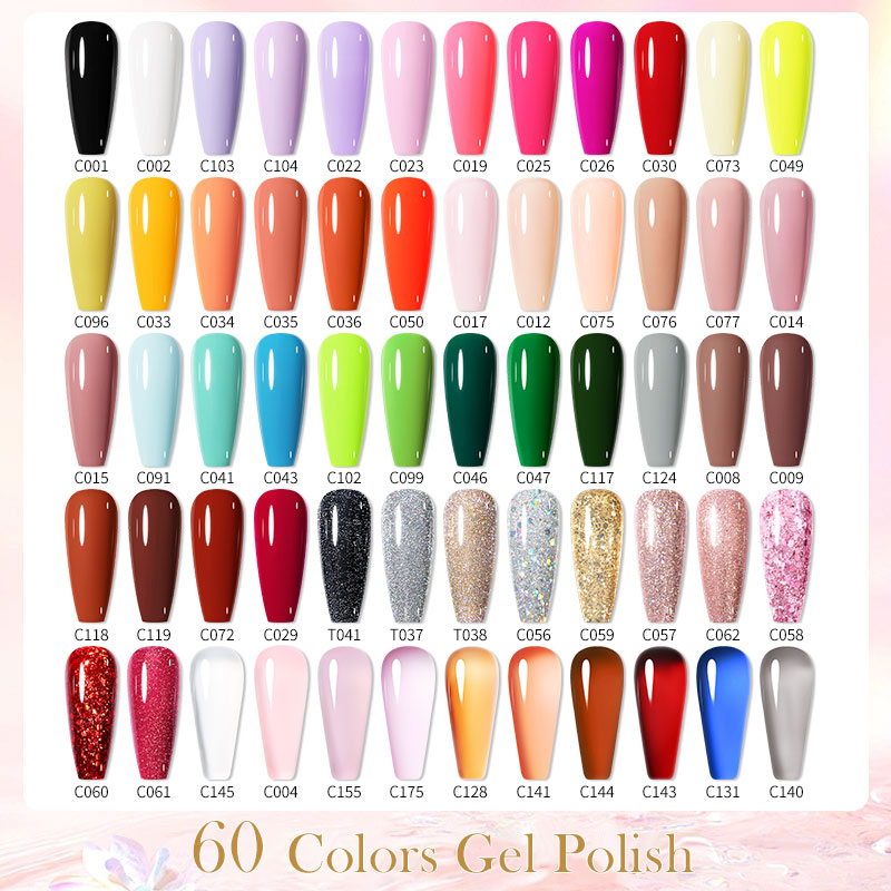 BORN PRETTY Pro UV/LED gél lakk szett - 60 szín + base és top gélek