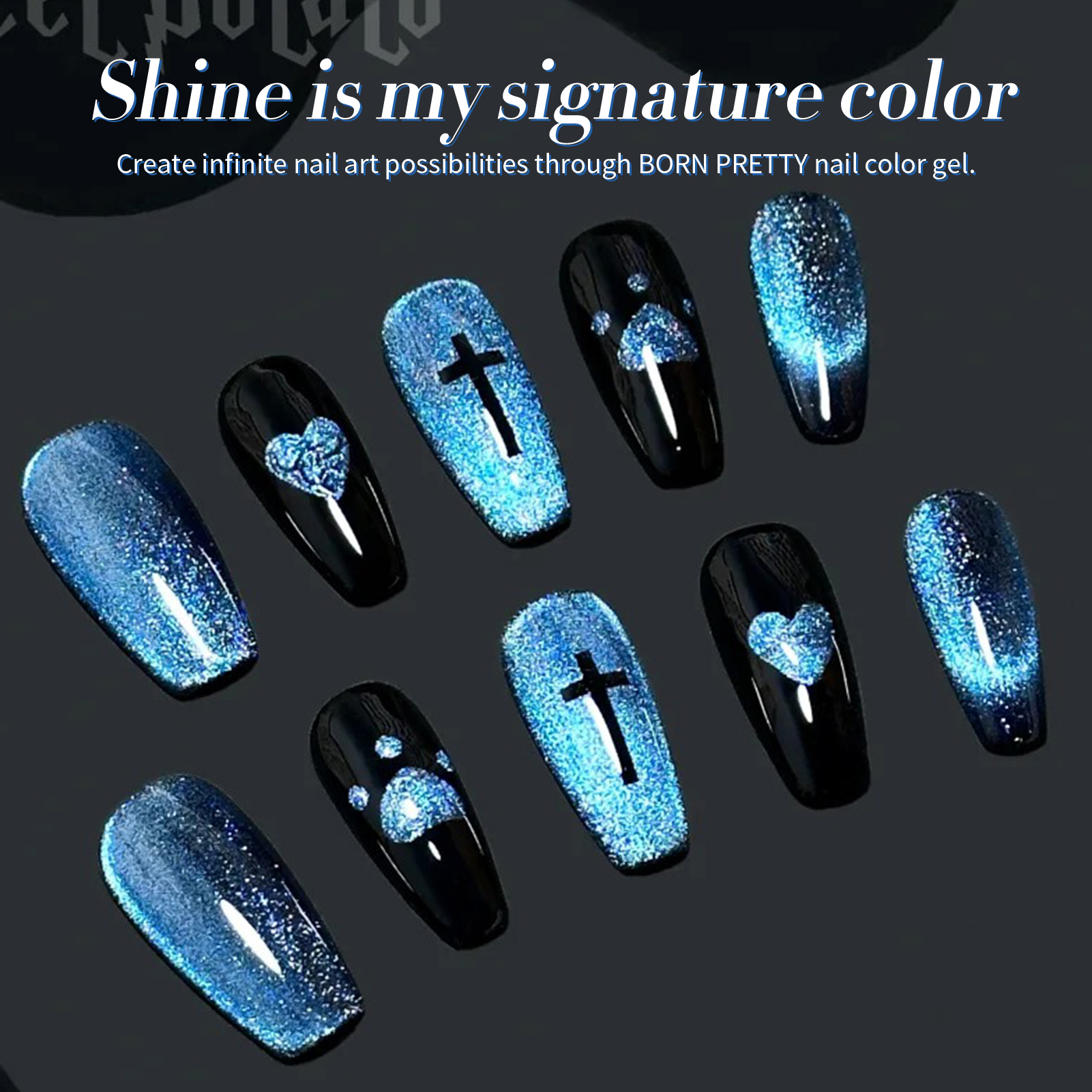 Born Pretty Cat Magnetic UV/LED gél lakk 10 ml - MY38