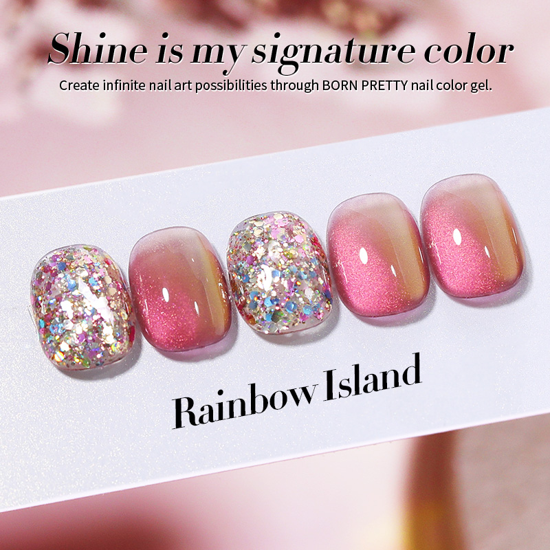 Born Pretty UV/LED gél lakk 10 ml - Rainbow Island SG04